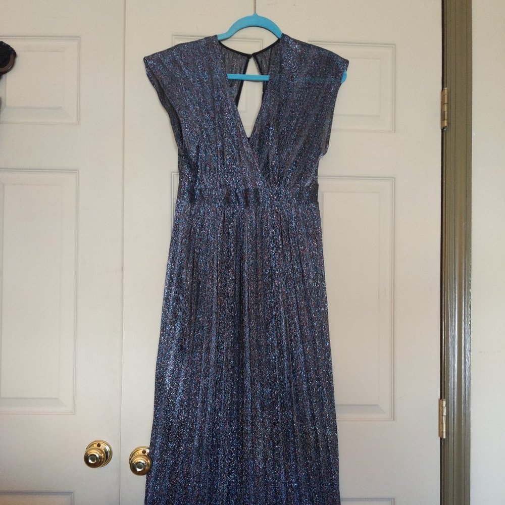 Anthropologie Moulinette Soeurs Metallic Wrap Dress